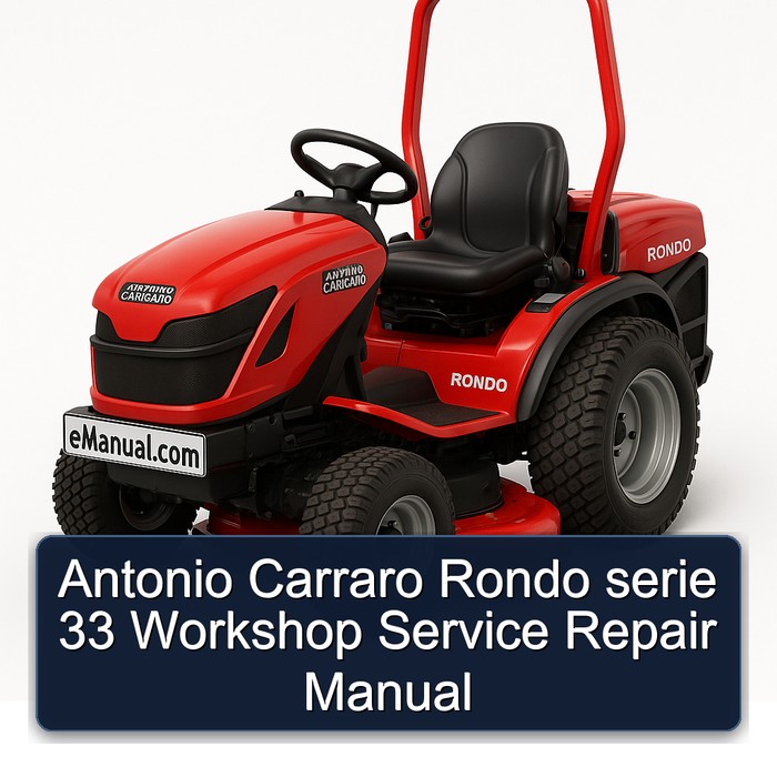 Antonio Carraro Rondo serie 33 Workshop Service Repair Manual 