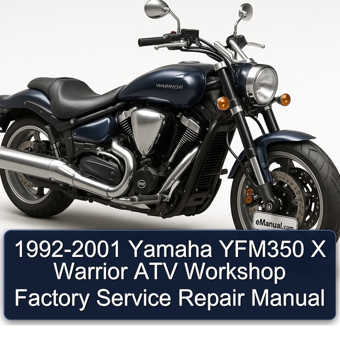 1992-2001 Yamaha YFM350 X Warrior ATV Workshop Factory Manual de servicio y reparación