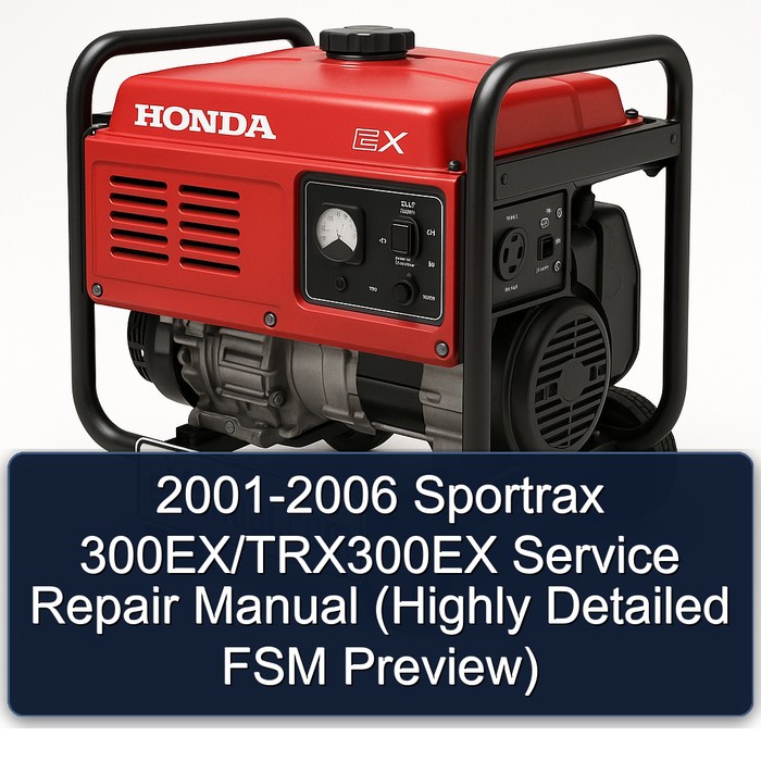 2001-2006 Sportrax 300EX/TRX300EX Manual de servicio y reparación (Highly Detailed FSM Preview)