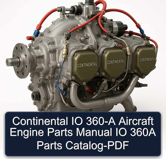 Continental IO 360-A Aircraft Engine Parts Manual IO 360A Parts Catalog-PDF