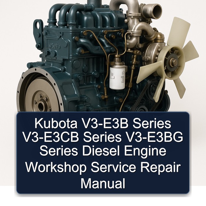 Manual de Reparación y Servicio de Taller para Motores Diésel Kubota Serie V3-E3B, V3-E3CB y V3-E3BG