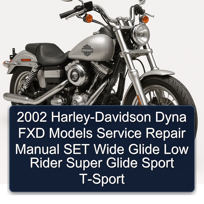 2002 Harley-Davidson Dyna FXD Models Manual de servicio y reparación SET Wide Glide Low Rider Super Glide Sport T-Sport