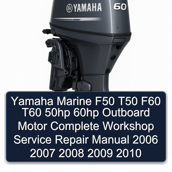 Yamaha Marine F50 T50 F60 T60 50hp 60hp Outboard Motor Manual completo de servicio y reparación del taller 2006 2007 2008 2009 2010