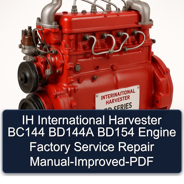 IH International Harvester BC144, BD144A, BD154 Motoren - Werkstatthandbuch (verbessert) - PDF