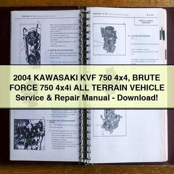 Kawasaki Kvf 750 4x4 Brute Force 750 4x4i All Terrain Vehicle Workshop Service Repair Manual PDF Download