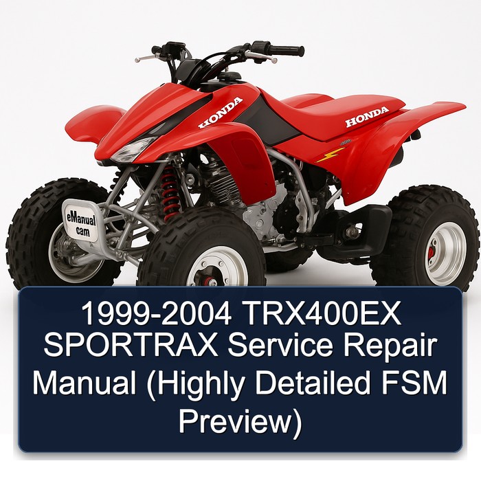 1999-2004 TRX400EX SPORTRAX Manual de servicio y reparación (Highly Detailed FSM Preview)