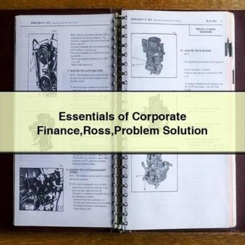 Essentials of Corporate Finance Ross Problem Solution PDF Download