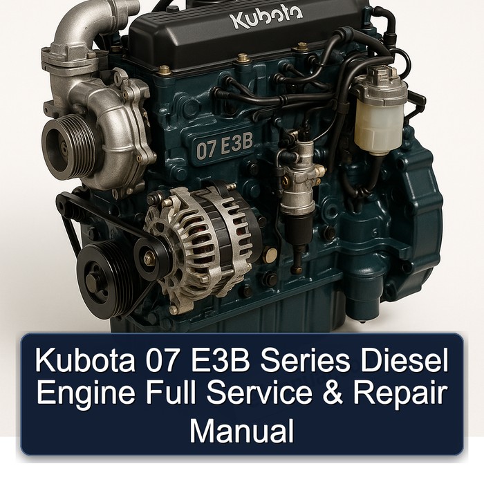 Manual de Servicio y Reparación Completo para Motor Diesel Kubota 07 E3B