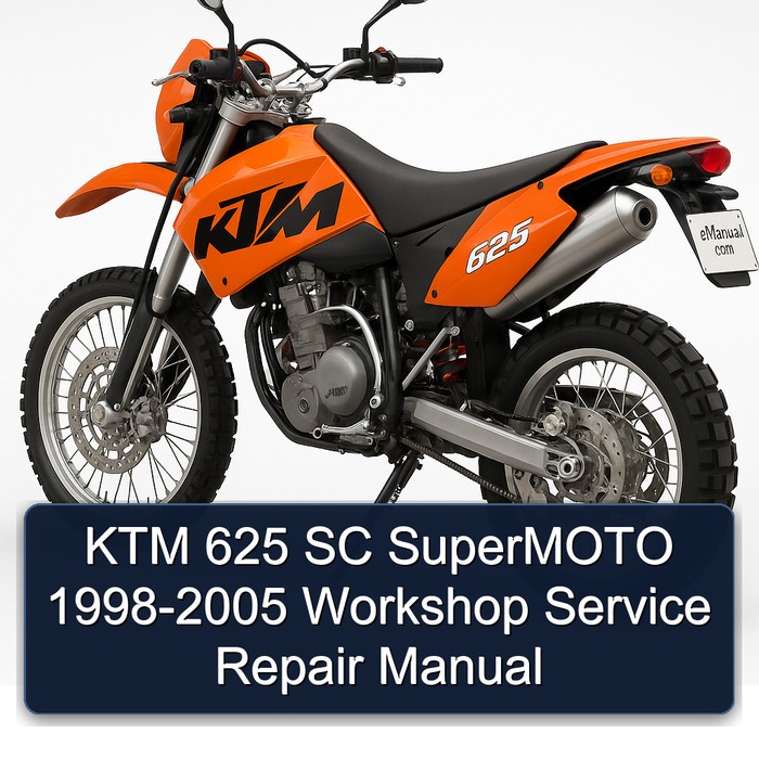 KTM 625 SC SuperMOTO 1998-2005 Workshop Manual de servicio y reparación