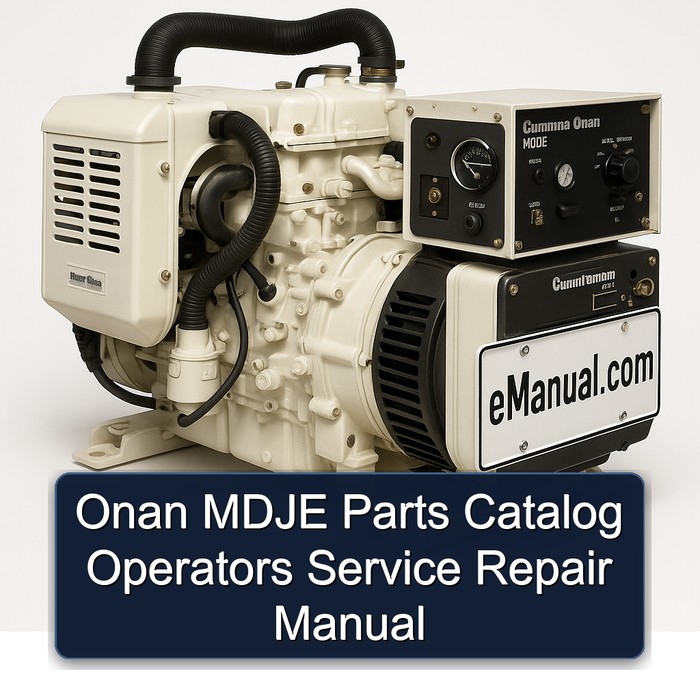 Onan MDJE Parts Catalog Operators Service Repair Manual