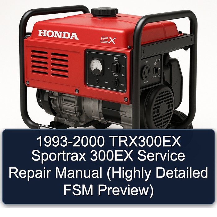 1993-2000 TRX300EX Sportrax 300EX Manual de servicio y reparación (Highly Detailed FSM Preview)
