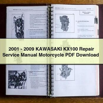 2001 Kawasaki KX100 Motorcycle Workshop Service Repair Manual PDF Download