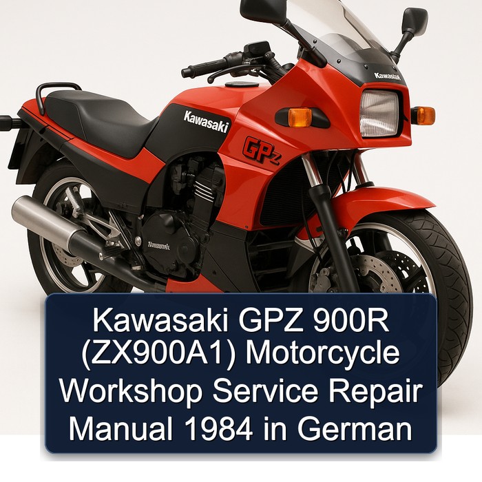 Kawasaki GPZ 900R (ZX900A1) Motorcycle Workshop Manual de servicio y reparación 1984 in German