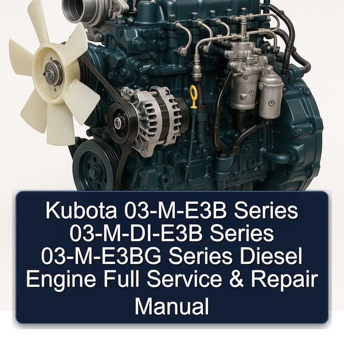 Kubota 03-M-E3B Series 03-M-DI-E3B Series 03-M-E3BG Series Diesel Engine Full Manual de servicio y reparación