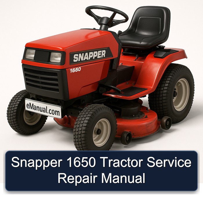 Manual de Servicio y Reparación para Tractor Snapper 1650