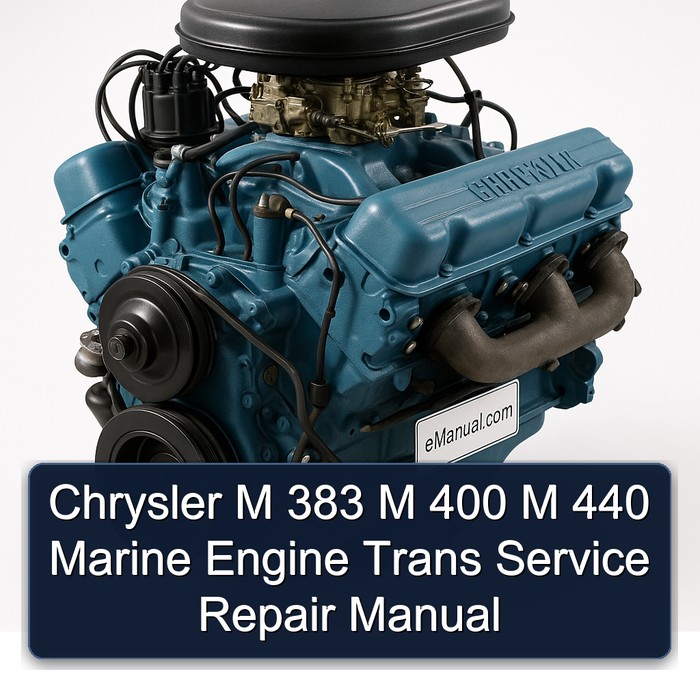 Chrysler M 383 M 400 M 440 Marine Engine Trans Service Repair Manual