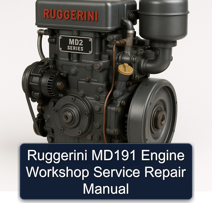 Ruggerini MD191 Engine Workshop Manual de servicio y reparación