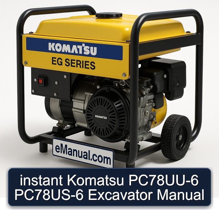 instant Komatsu PC78UU-6 PC78US-6 Excavator Manual