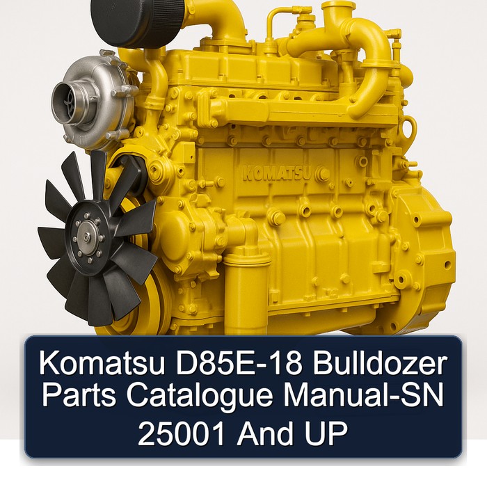 Komatsu D85E-18 Bulldozer Parts Catalogue Manual-SN 25001 And UP 