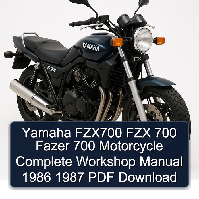Yamaha FZX700 FZX 700 Fazer 700 Motorcycle Complete Workshop Manual 1986 1987 PDF Download