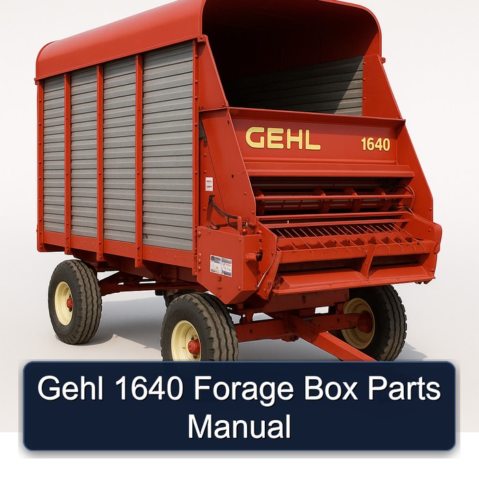 Gehl 1640 Forage Box Parts Catalog PDF Download