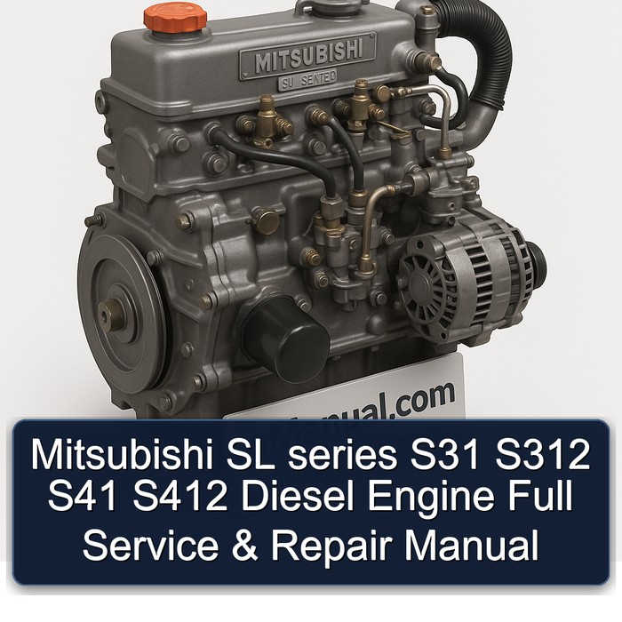 Manual de Servicio y Reparación Completo para Motores Diésel Mitsubishi Serie SL: S31, S312, S41, S412