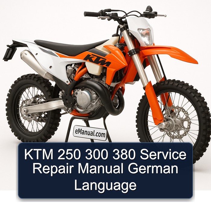 KTM 250 300 380 Service Repair Manual German Language