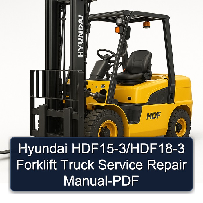 Hyundai HDF15-3/HDF18-3 Forklift Truck Manual de servicio y reparación-PDF