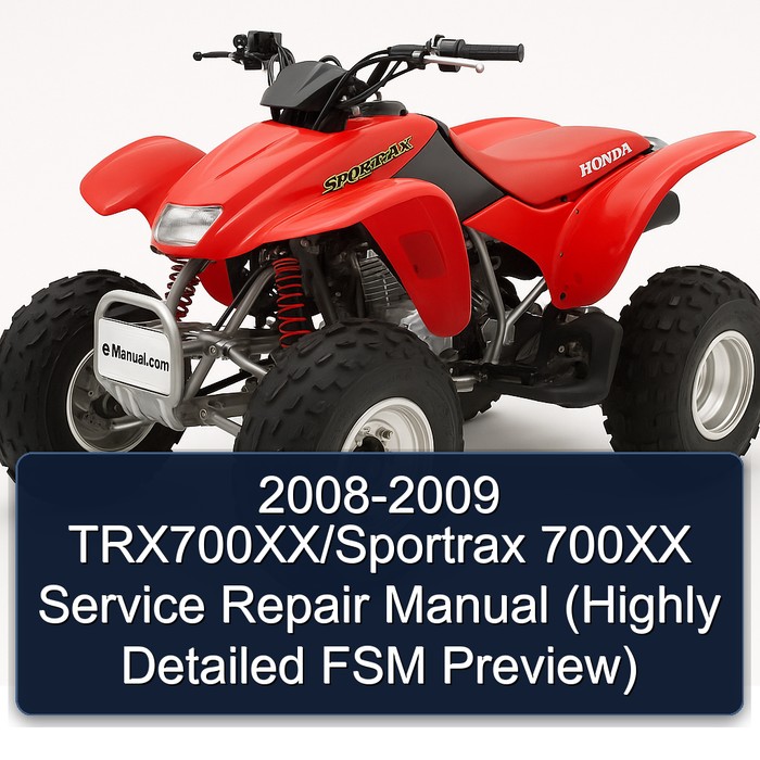 2008-2009 TRX700XX/Sportrax 700XX Manual de servicio y reparación (Highly Detailed FSM Preview)