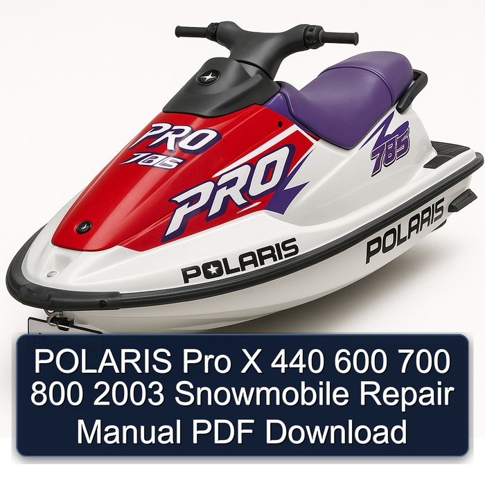 POLARIS Pro X 440 600 700 800 2003 Snowmobile Repair Manual PDF Download