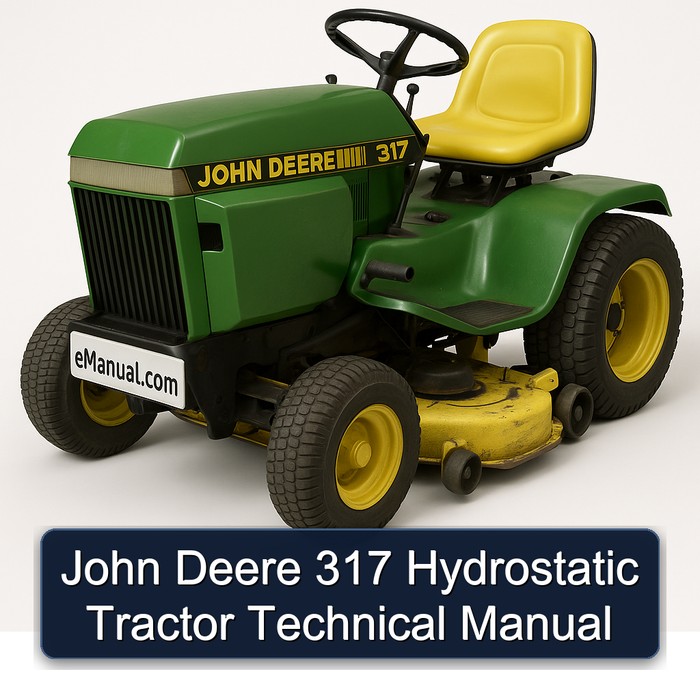 John Deere 317 Hydrostat-Traktor Technisches Handbuch