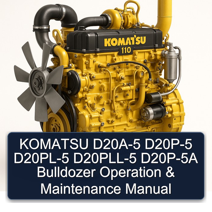Komatsu D20A-5, D20P-5, D20PL-5, D20PLL-5, D20P-5A Bulldozer: Betriebs- und Wartungsanleitung (ab Seriennummer 50001) – PDF-Download