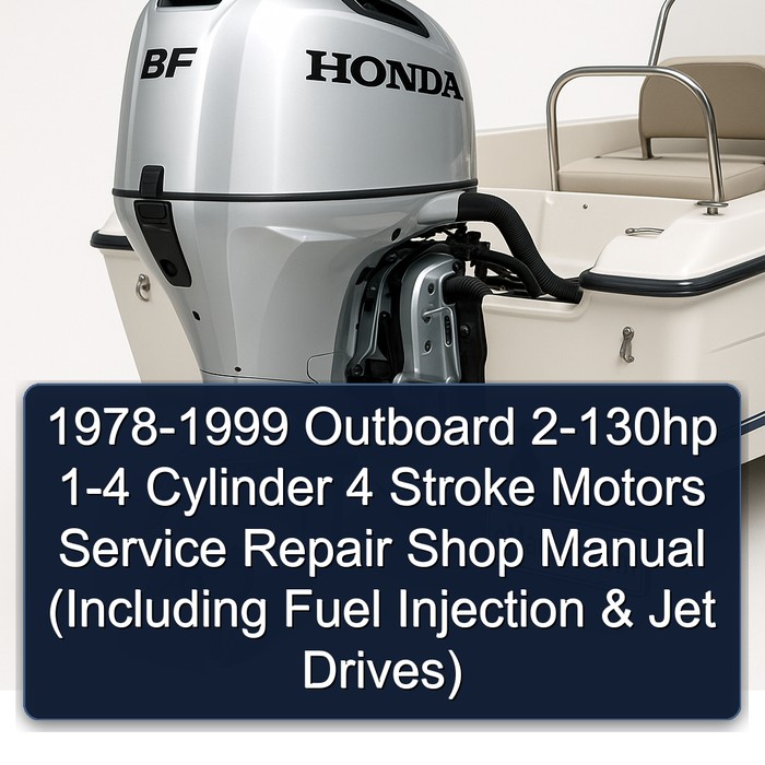 1978-1999 Outboard 2-130hp 1-4 Cylinder 4 Stroke Motors Service Repair Shop Manual (Including Fuel Injection & Jet Drives) 