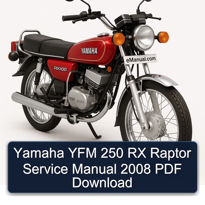 Manual de Servicio Yamaha YFM 250 RX Raptor 2008 (PDF)