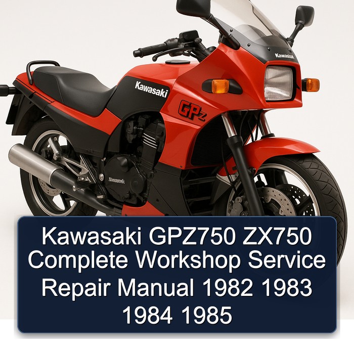 Kawasaki GPZ750 ZX750 Manual completo de servicio y reparación del taller 1982 1983 1984 1985