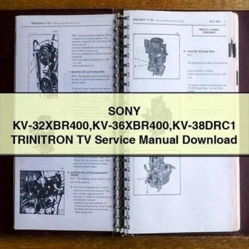 Sony Kv-32XBR400 Kv-36XBR400 Kv-38DRC1 Trinitron Tv Workshop Service Repair Manual PDF Download