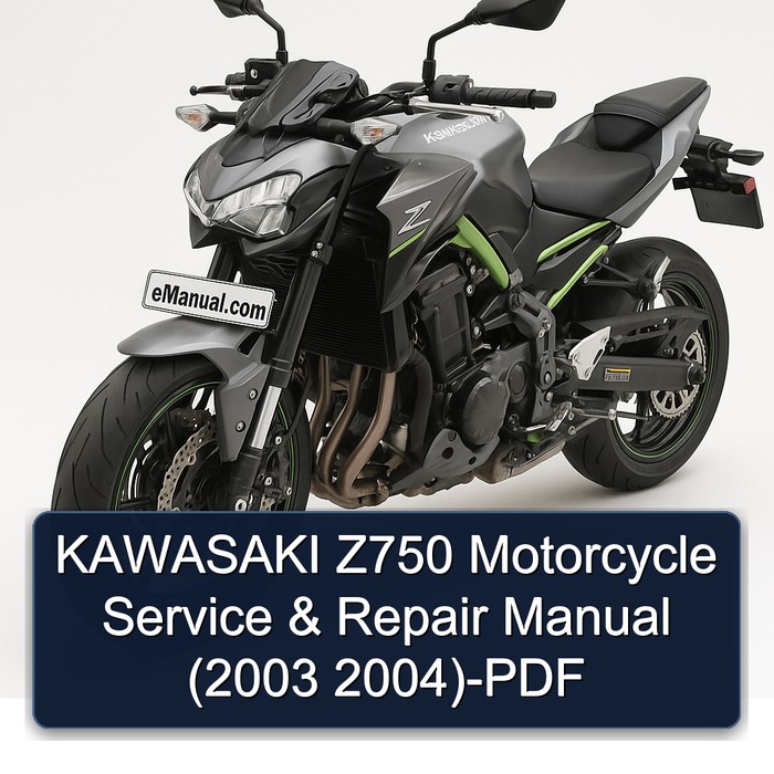 KAWASAKI Z750 Motorcycle Manual de servicio y reparación (2003 2004)-PDF