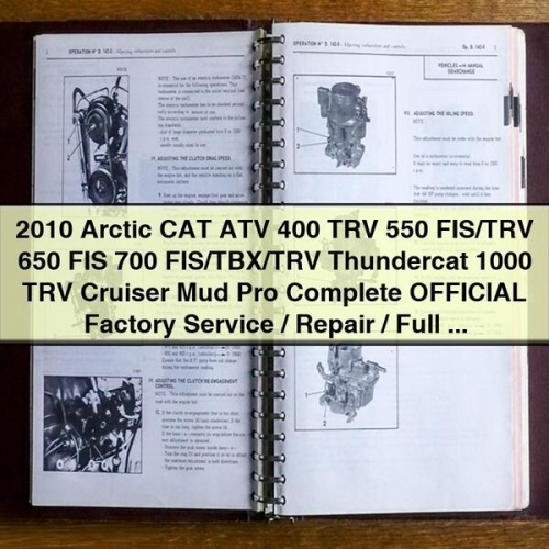 Arctic Cat ATV 400 TRV 550 FIS/TRV 650 FIS 700 FIS/TBX/TRV Thundercat 1000 TRV Cruiser Mud Pro Werkstatt-Handbuch