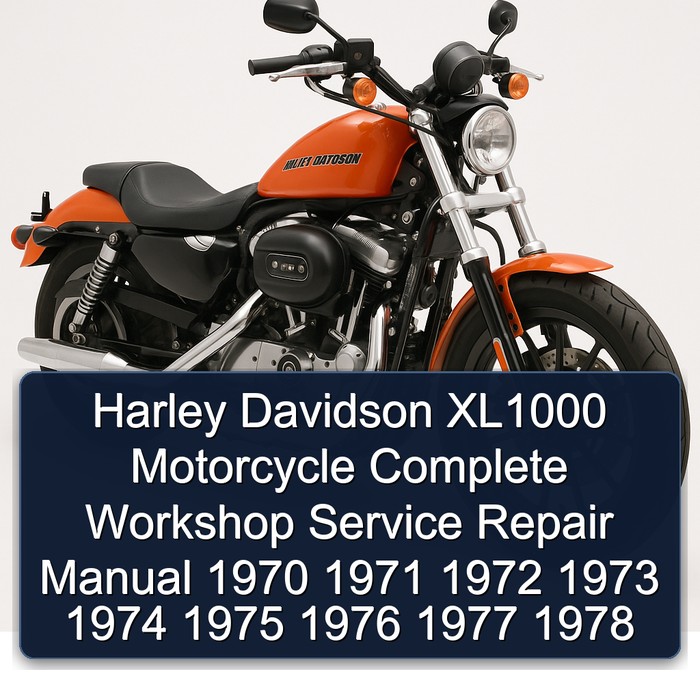 Harley Davidson XL1000 Motorcycle Manual completo de servicio y reparación del taller 1970 1971 1972 1973 1974 1975 1976 1977 1978
