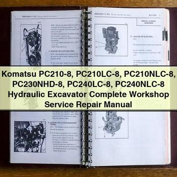 Komatsu PC210-8, PC210LC-8, PC210NLC-8, PC230NHD-8, PC240LC-8, PC240NLC-8 Hydraulic Excavator Workshop Service Repair Manual PDF Download