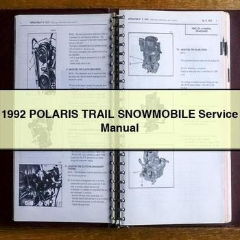 1992 POLARIS TRAIL Snowmobile Service Repair Manual 