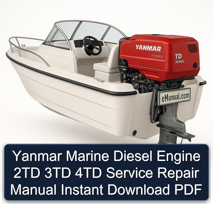 Yanmar Marine Diesel Engine 2TD 3TD 4TD Service Repair Manual Instant Download PDF