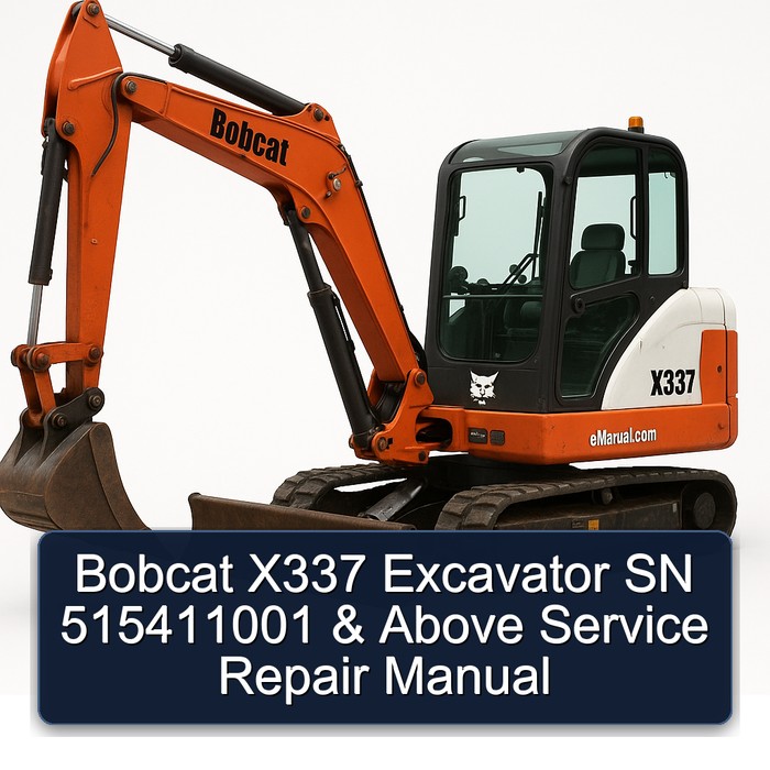 Bobcat X337 Excavator SN 515411001 & Above Service Repair Manual