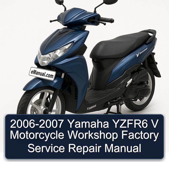 2006-2007 Yamaha YZFR6 V Motorcycle Workshop Factory Manual de servicio y reparación