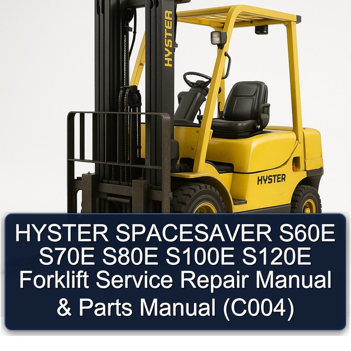 HYSTER SPACESAVER S60E S70E S80E S100E S120E Forklift Manual de servicio y reparación & Parts Manual (C004)