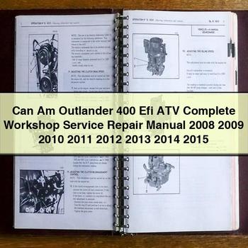 Can Am Outlander 400 Efi ATV Workshop Service Repair Manual PDF Download