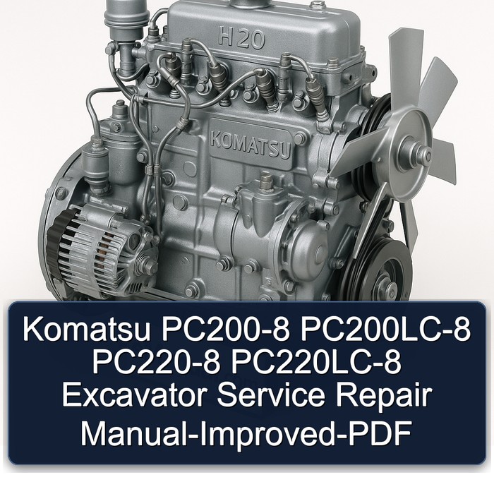Komatsu PC200-8 PC200LC-8 PC220-8 PC220LC-8 Excavator Service Repair Manual-Improved-PDF