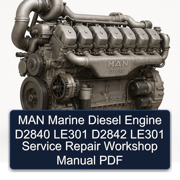 MAN Marine Diesel Engine D2840 LE301 D2842 LE301 Service Repair Workshop Manual PDF