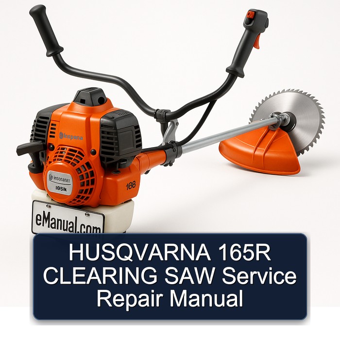 HUSQVARNA 165R CLEARING SAW Service Repair Manual 