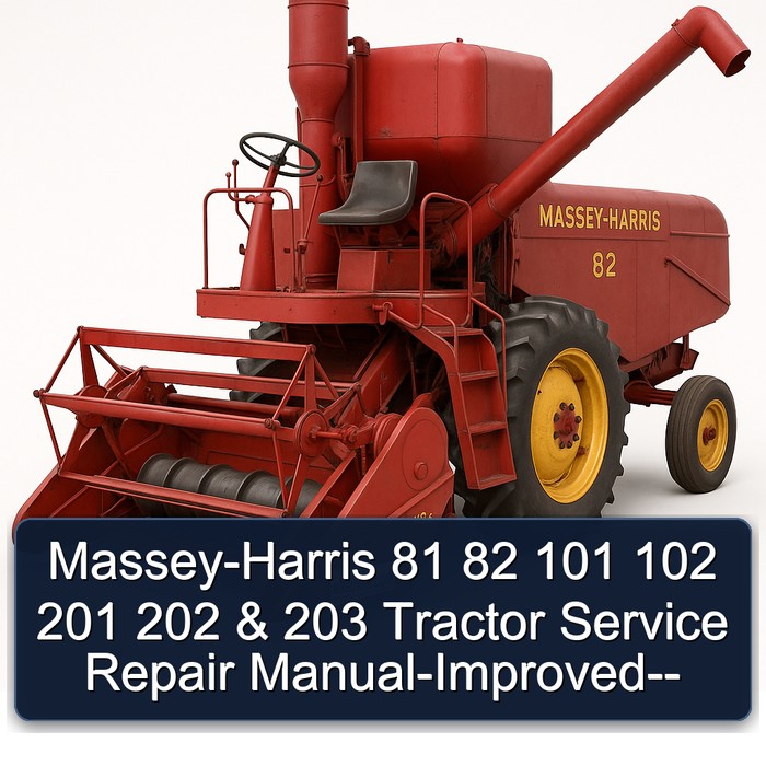 Massey-Harris 81 82 101 102 201 202 & 203 Tractor Service Repair Manual-Improved--